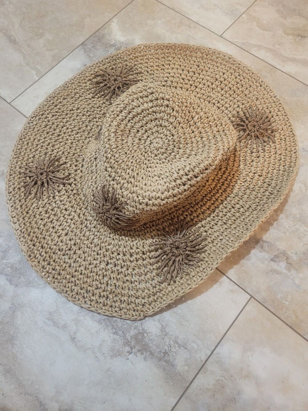 Boho Cottagecore Gypsy Beachy Coastal Floppy Hat For Summer Pool Vacation